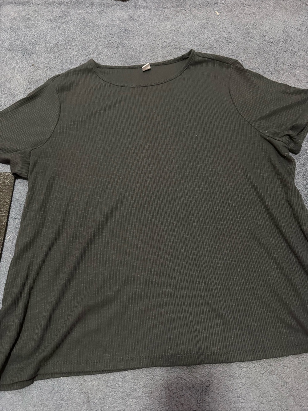 Old Navy Dark Grey Ribbed Short Sleeve Tee